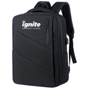 Full Color Custom Computer Backpack w/ USB Charging Port - 15.6"