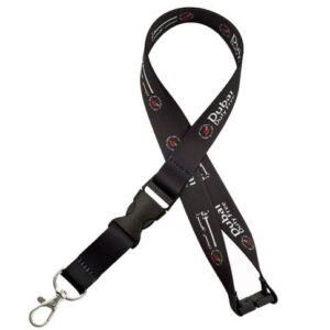 Full Color Custom Breakaway Lanyard w/ Metal Swivel Hook - 1"w