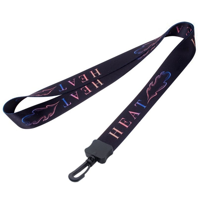Full Color Custom Polyester Lanyard w/ Plastic Attachment