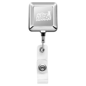 Custom Square Metal Retractable Badge Holder