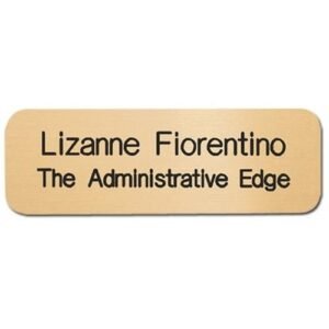 Los Angeles Brass Name Tags - 3" x 1"
