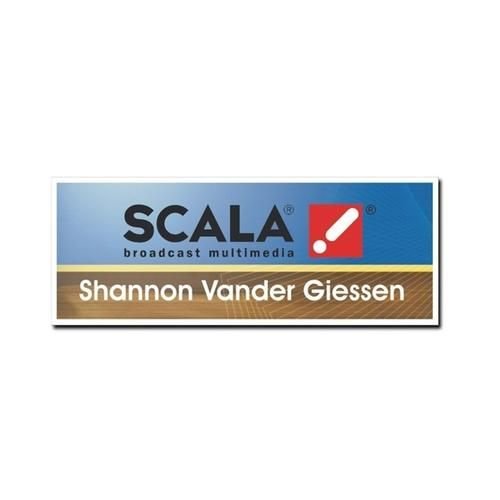 Full Color Dallas Laminated Name Tags - 3" x 1"