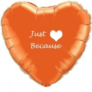 Custom Heart Shaped Microfoil Balloons - 18"