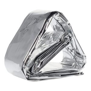 Custom Small Size Tube Tent Outdoor Mylar Thermal Blankets w/ Carry Bag