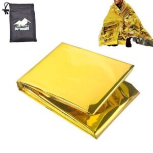Custom Emergency Survival Rescue Blanket w/ Carrying Bag