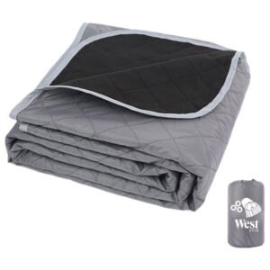 Custom Quilted Outdoor Blanket w/ Carrying Pouch