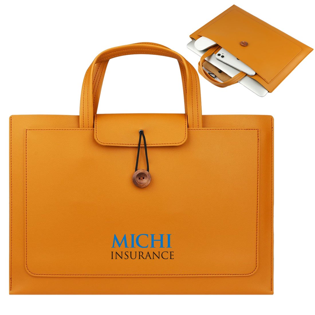 Custom PU Leather Laptop Envelope Briefcase - 13'' - 16''