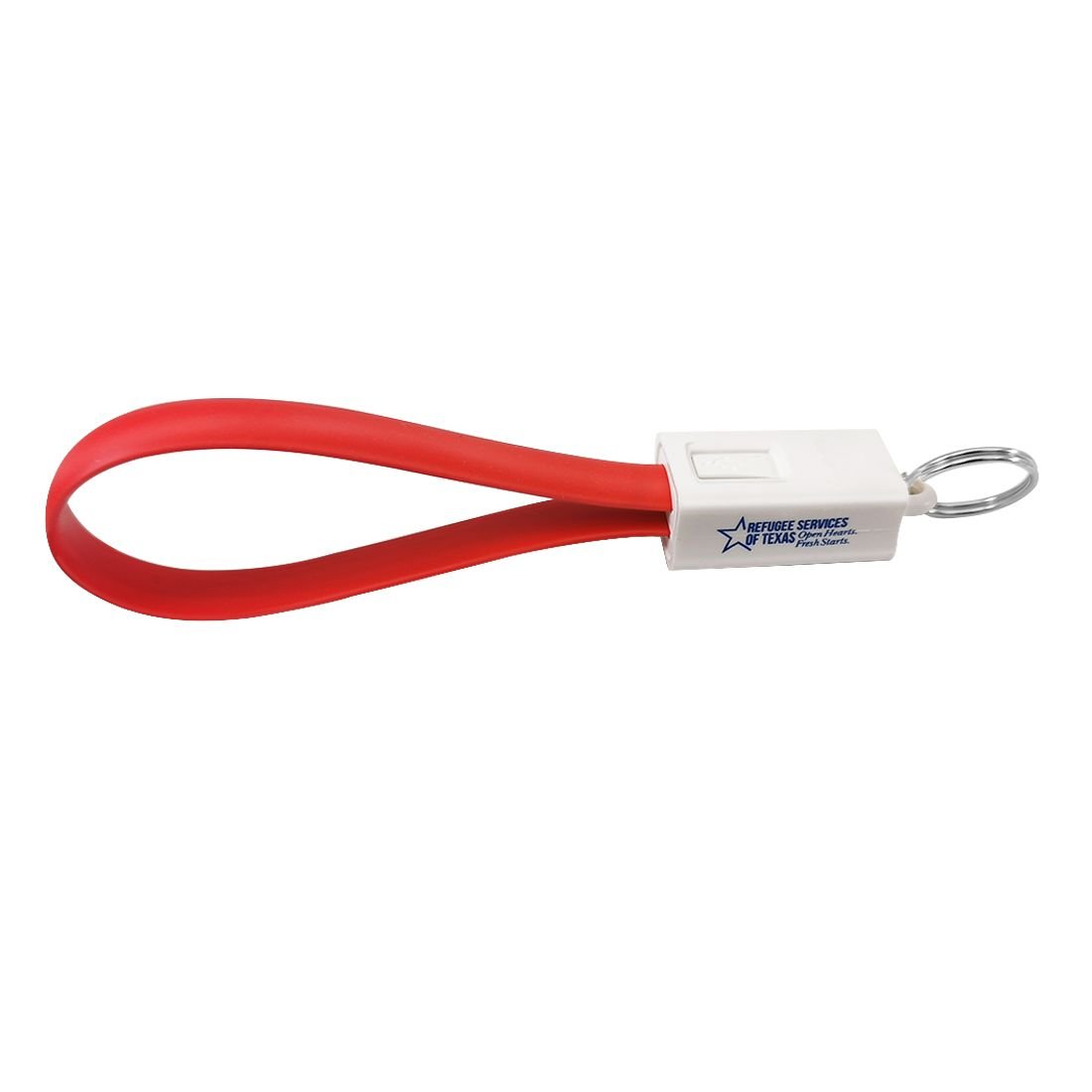 Custom 2-in-1 Charging Cable Keychain for iPhone and Android Phones