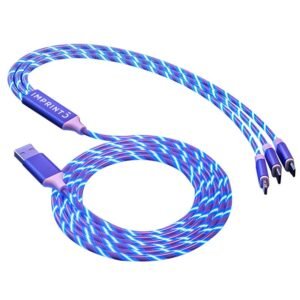 Custom Light Up Flowing 3-in-1 Charging Cable