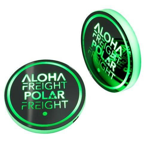 Custom LED Light Car Cup Coaster - 2 Pack