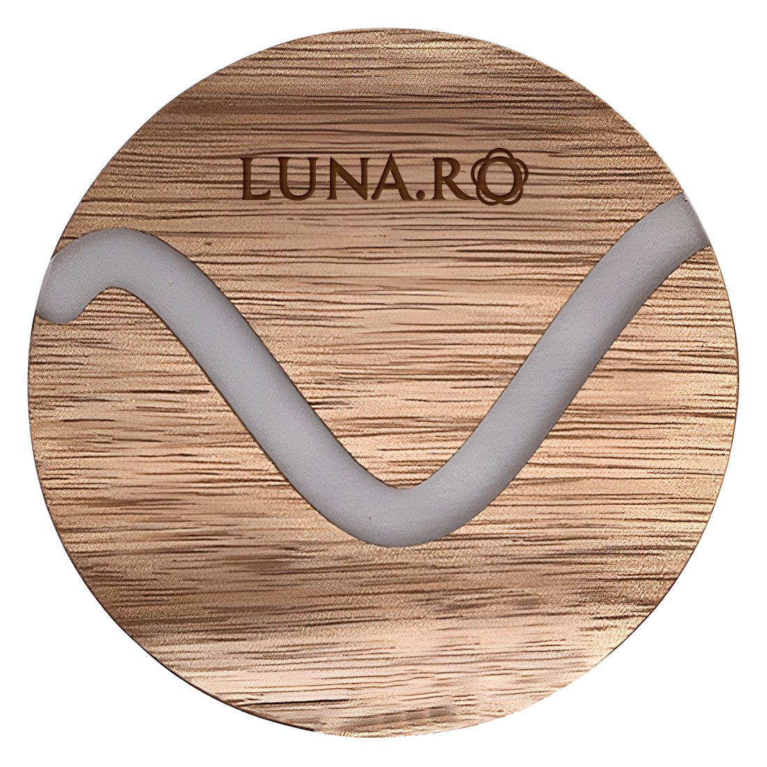 Custom Round Acacia Wood & Resin Coaster