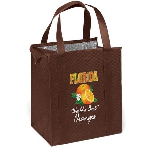 Full Color Non-Woven Insulated Custom Tote Bag - 13"w x 15"h x 10"d