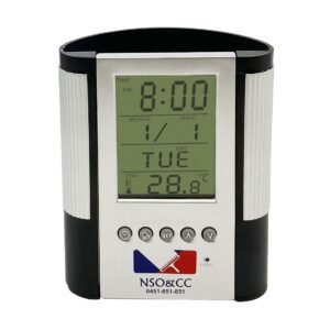 Custom Multifunction Desk Clock w/ Pen Holder