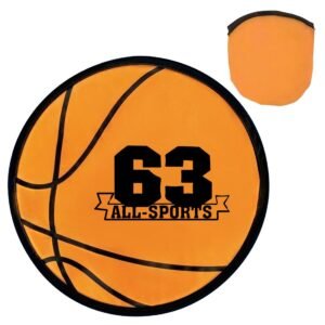 Full Color Custom Sport Ball Themed Folding Flyer w/ Case - 10" dia.