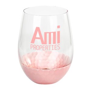 Custom Metallic Stemless Wine Glass - 18 oz.