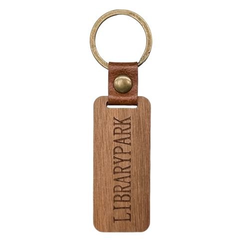 Custom Rectangular Engraved Wood Keychain