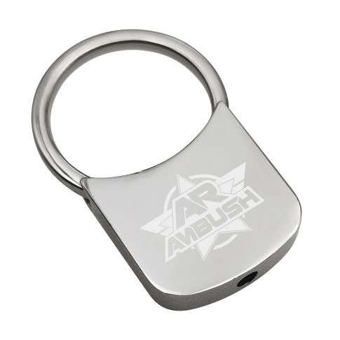 Custom Twist-Lock Silver Keychain