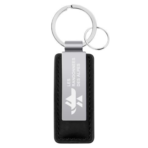 Custom Leatherette w/ Rectangular Metal Key Tag