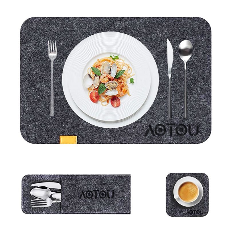 Custom Heat Resistance Felt Table Placemat Set