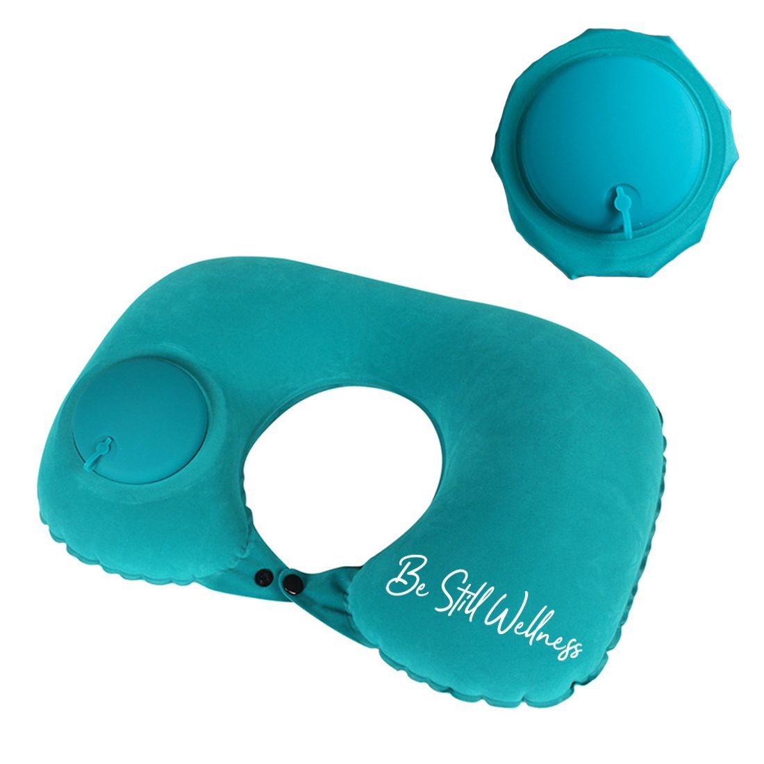 Custom Pressing U-shaped Inflatable Travel Neck Pillow