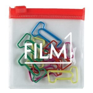 Fun Shaped Paper Clips in Zip Pouch with Custom Printed Zip Pouch - #1
