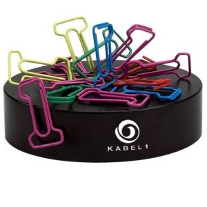 Promotional Magnetic Paperweight Sculpture Block with Fun Shaped Paper Clips - #1