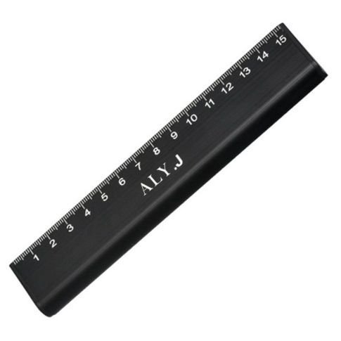 Custom 3-in-1 Drop-Shaped Aluminum Ruler - 6''