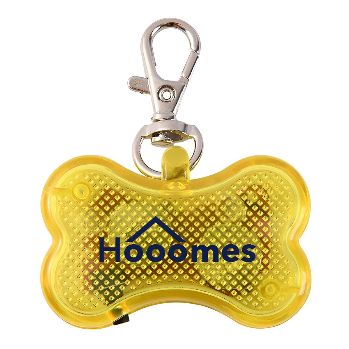 Custom Dog Bone Pet Safety Light w/ Name Tag