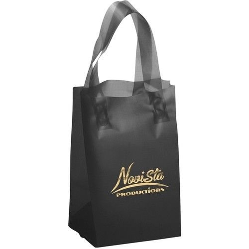Custom Translucent Frosted Soft Loop Promo Shopping Bag - 5"w x 8"h x 3"d