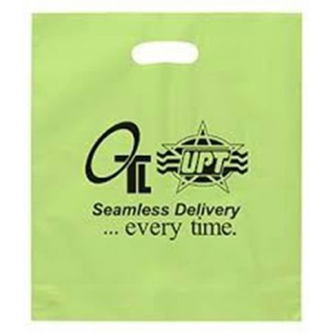 Custom Frosted Printed Die Cut Handle Bag - 15"w x 18"h x 4"d