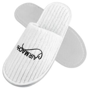 Custom Coral Fleece Spa Closed Toe Travel Slipper