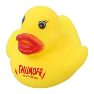Promotional Logo Big Red Mouth Rubber Duck - 2.1" x 2.0" x 1.6"