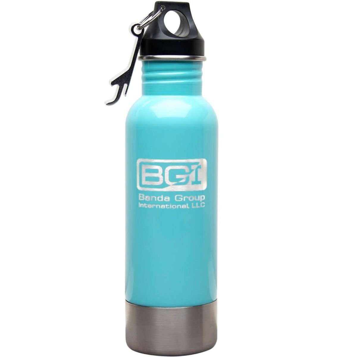 Custom Stainless Steel Bottle Carrier w/ Bottle Opener - 12oz.