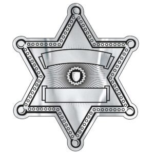 Sheriff Badge Lapel Sticker Custom Sticker Rolls
