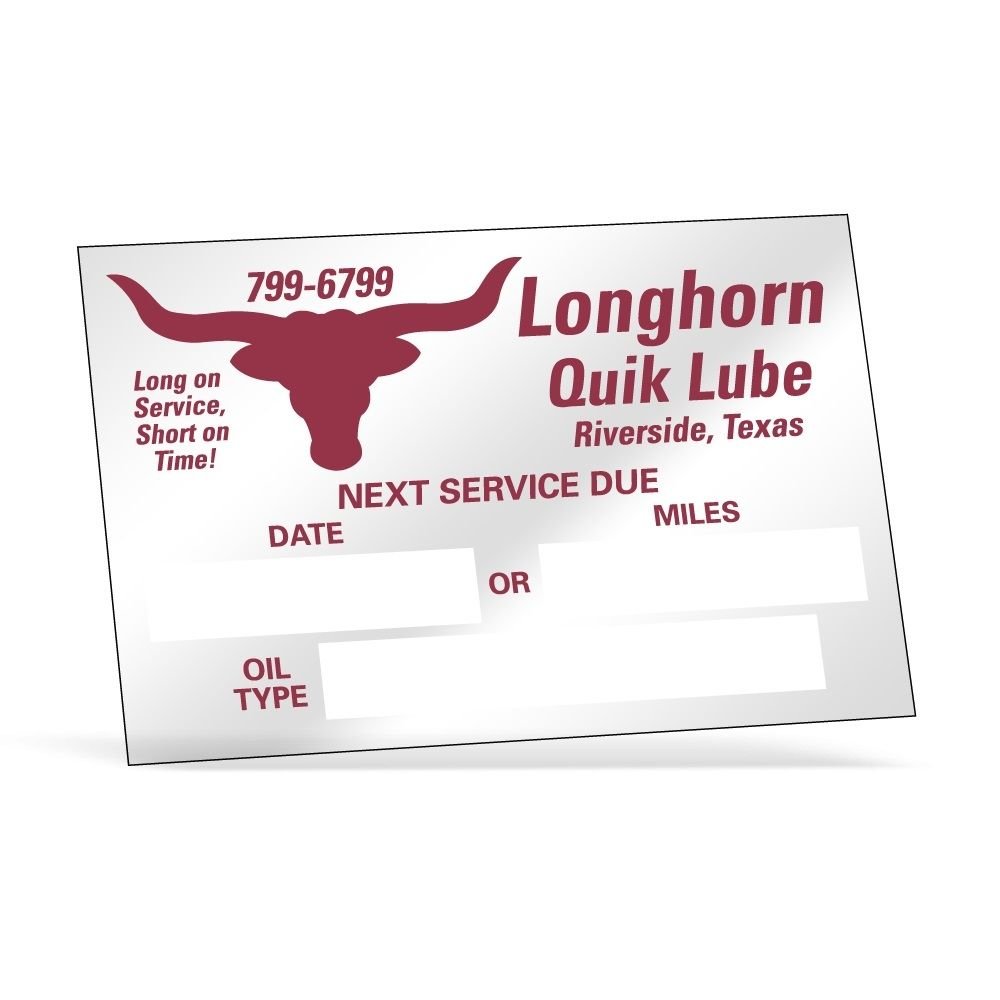 Vehicle Maintenance Promotional Vinyl Stickers