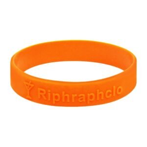 Embossed Silicone Custom Wristband - .5"w