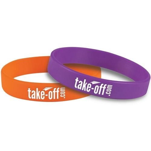 Debossed/Color-Filled Silicone Custom Wristband - .5"w