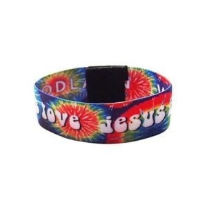 Full Color Dye Sublimated Stretchy Elastic Custom Wristband - 1"w