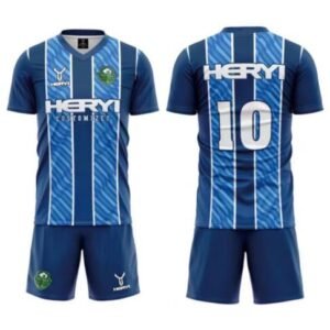 Full Color Custom Men's V-Neck Soccer Jersey Set