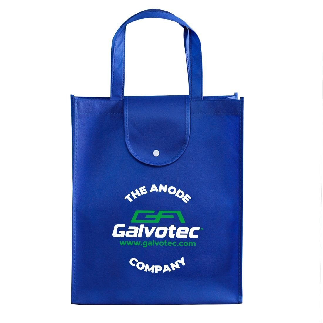Custom Reusable Folding Grocery Bag - 12.5"w x 15"h x 4"d