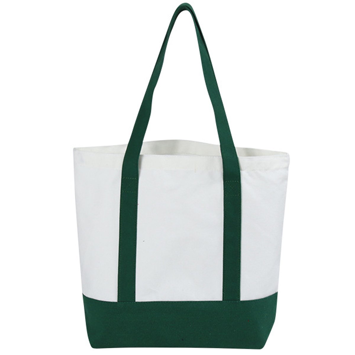 Custom Canvas Beach Tote Bag - 15.5" W x 13.5" H x 4" D