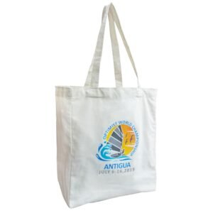 Full Color Custom Trade Show Giveaway Tote Bag - 11"w x 12"h x 5"d