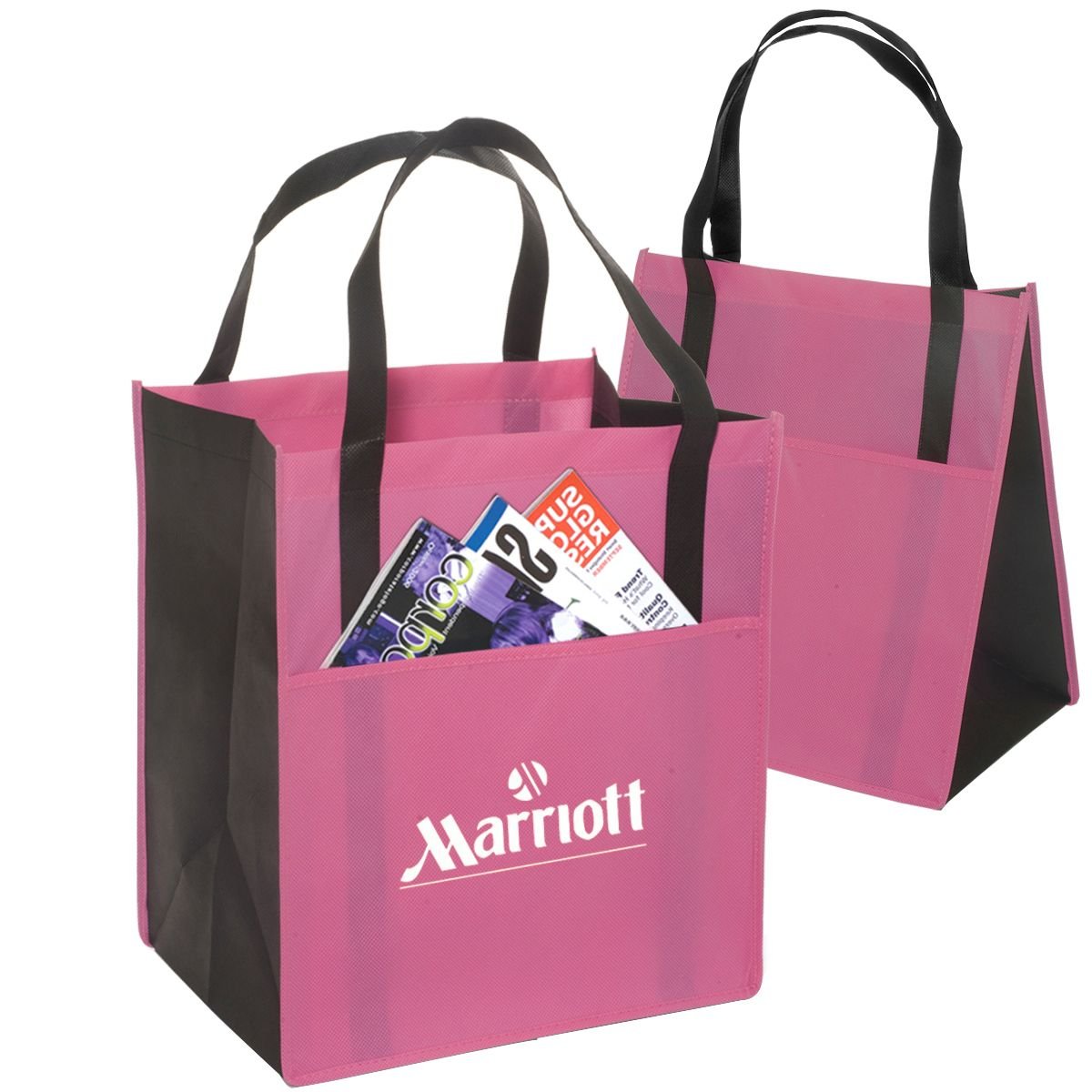 Custom Shopping Promo Tote Bag - 13"w x 15"h x 10"d