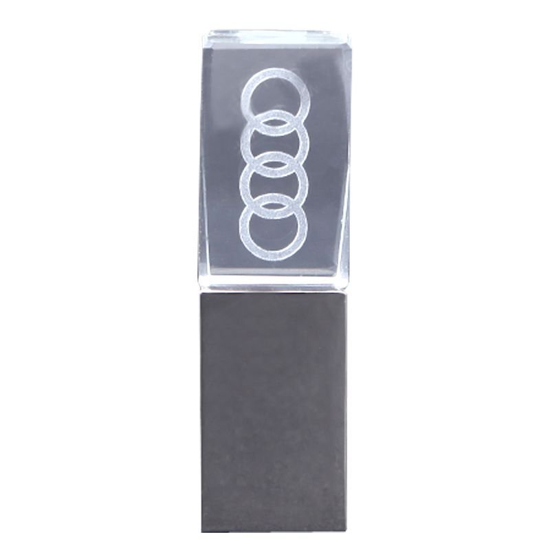 Rectangular Clear Crystal Custom USB Flash Drive