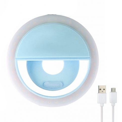 Custom Full Color Clip-on RGB Selfie Ring Light w/ 10 Colors