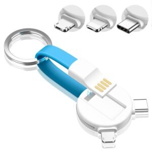 3-in-1 USB Custom Charging Cable w / Keying Chain