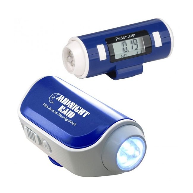 Custom Flashlight and Siren Pedometer