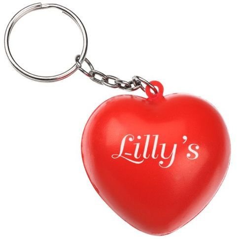 Custom Heart Stress Ball Keychains